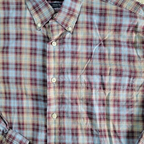 Daniel Cremieux Classics Plaid Button Down Shirt Men's Large Long Sleeve Cotton - Picture 6 of 12